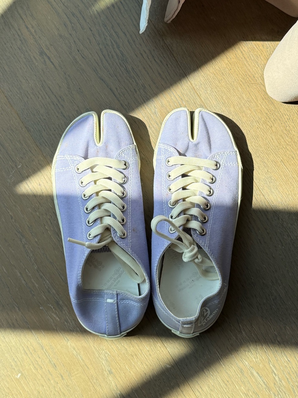 Maison Margiela Lavender Canvas Tabi Purple Sneakers